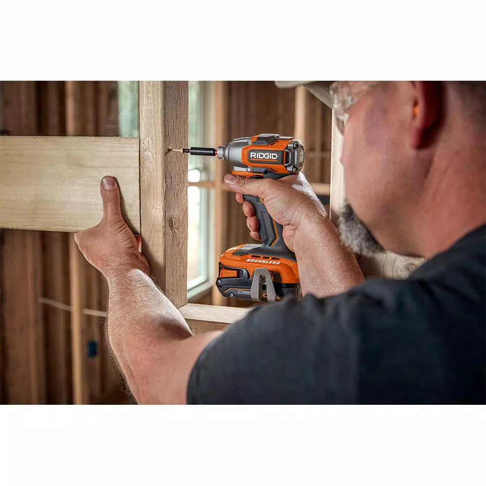 RIDGID 18V SubCompact Brushless Cordless 3-Tool Combo Kit with (2) 2.0 Ah Batteries, Charger and Bag