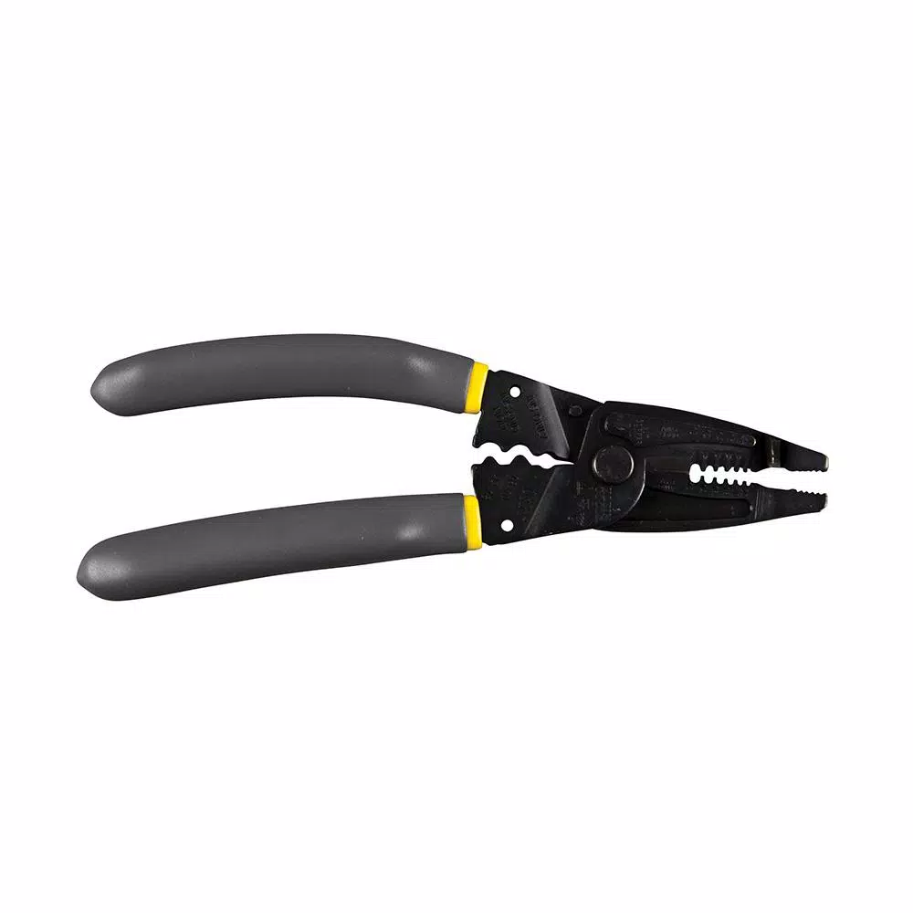 Klein Tools 7 in. Long Nose Wire Stripper and Cutter, 10-20 AWG Solid & 12-22 AWG Stranded, Multi-Tool Crimper