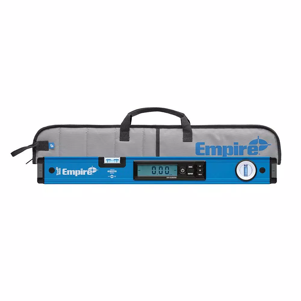 Empire True Blue 24 in. Digital Box Level, 8 in. Magnetic Torpedo Level, and 7 in. Rafter Square Kit