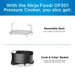 Ninja Foodi 6.5 Qt. Black Stainless Steel Electric Pressure Cooker and Air Fryer with TenderCrisp Technology thumbnail 4