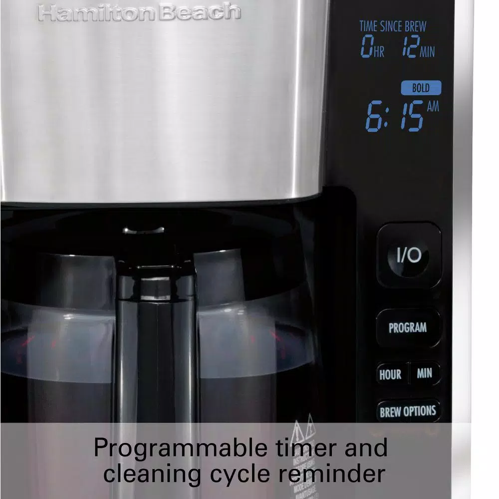 Hamilton Beach 12-Cup Programmable Easy Access Deluxe Coffee Maker, Black