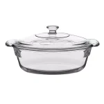 Libbey Baker's Premium 2 Qt. Oval Glass Casserole Dish with Cover thumbnail 1