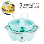Brentwood 7-Egg Blue Electric Egg Cooker with Auto Shutoff, Poaching Tray & Omelet Maker thumbnail 2
