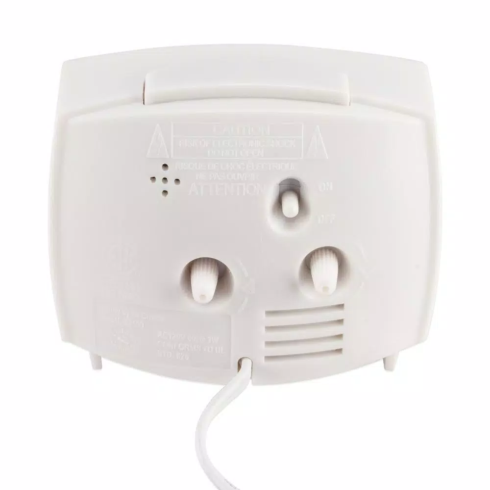 Equity by La Crosse 3 in. Analog Electric Alarm Clock with Backlight, White
