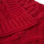 Glitzhome Red Chenille Knitted Throw Blanket, 60 x 50 in, 865 GSM Heavyweight Polyester thumbnail 3