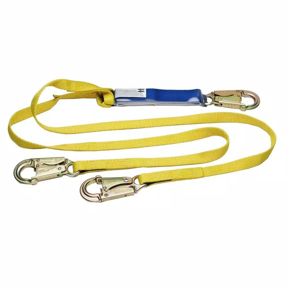 Werner DeCoil 6 ft. Twinleg Lanyard with DCELL Shock Pack and Snap Hooks