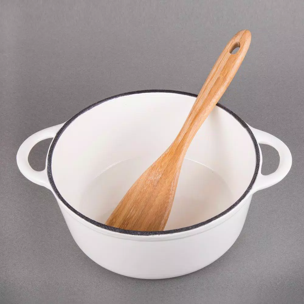 Creative Home Natural Bamboo Cooking Utensil Set - 2-Piece Solid Spoon and Turner