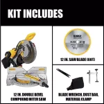 DEWALT 12 in. Double-Bevel Compound Miter Saw, 15 Amp, Corded thumbnail 2