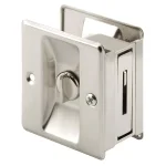Prime-Line Satin Nickel Pocket Door Privacy Lock and Pull, Reversible Design thumbnail 1