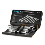 Capri Tools Metric Super-Thin Open End Wrench Set, 7-Piece, Chrome Vanadium Steel thumbnail 1