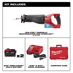 Milwaukee M18 FUEL ONE-KEY Reciprocating Saw Kit with Two 9.0 Ah Batteries and Charger thumbnail 2