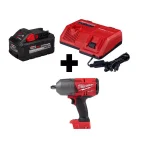 Milwaukee M18 FUEL 1/2 in. High Torque Impact Wrench Kit with Super Charger & 8.0 Ah Battery thumbnail 1