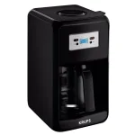 Krups Savoy 12-Cup Programmable Drip Coffee Maker with Glass Carafe and Gold-Tone Filter, Black thumbnail 2