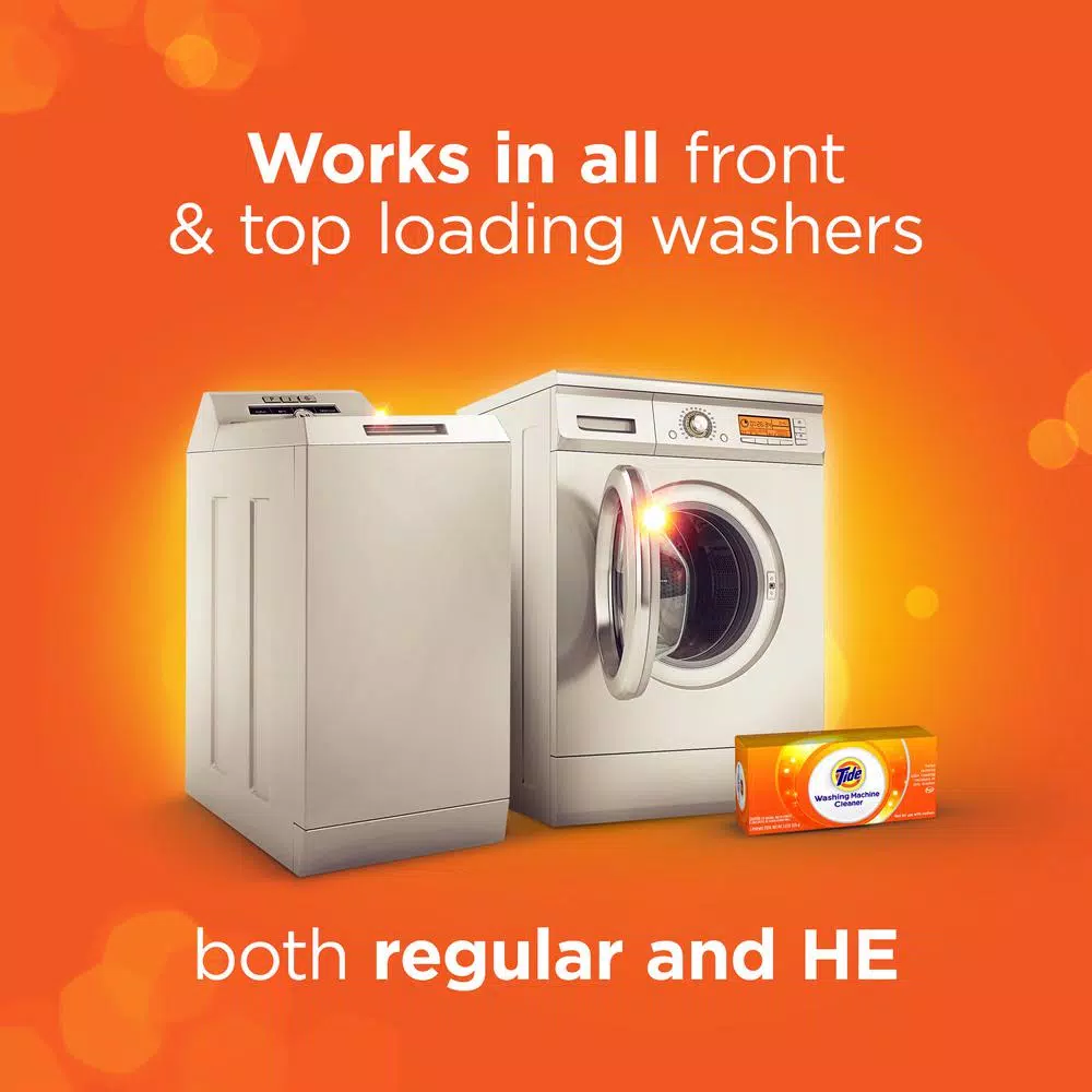 Tide Washing Machine Cleaner, Oxygenated Bleach Formula, 5-Count Pack