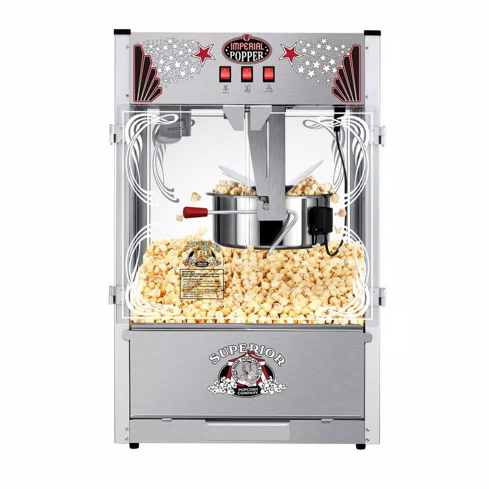 Superior Popcorn Company 20 oz. Stainless Steel Countertop Popcorn Machine