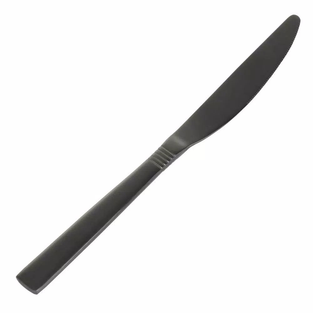 Megachef Cravat 20-Piece Matte Black Flatware Set, 18/10 Stainless Steel Silverware Service for 4