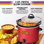 Taco Tuesday 2 Qt. Fiesta Slow Cooker with Variable Heat Control, Red thumbnail 4