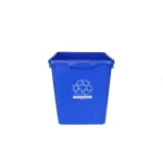 Enviro World 15 Gal. Blue Recycling Bin with Built-in Handles thumbnail 2