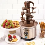 Nostalgia 3-Tier Stainless Steel Cascading Fondue Fountain with Auger-Style Flow thumbnail 8