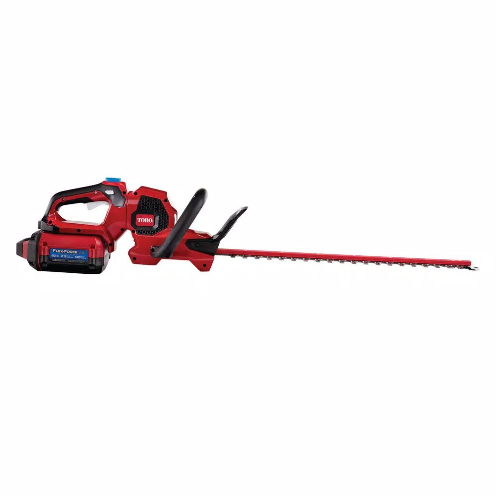 Toro 60V Flex-Force 24 in. Cordless Hedge Trimmer with 2.5 Ah Battery and Charger