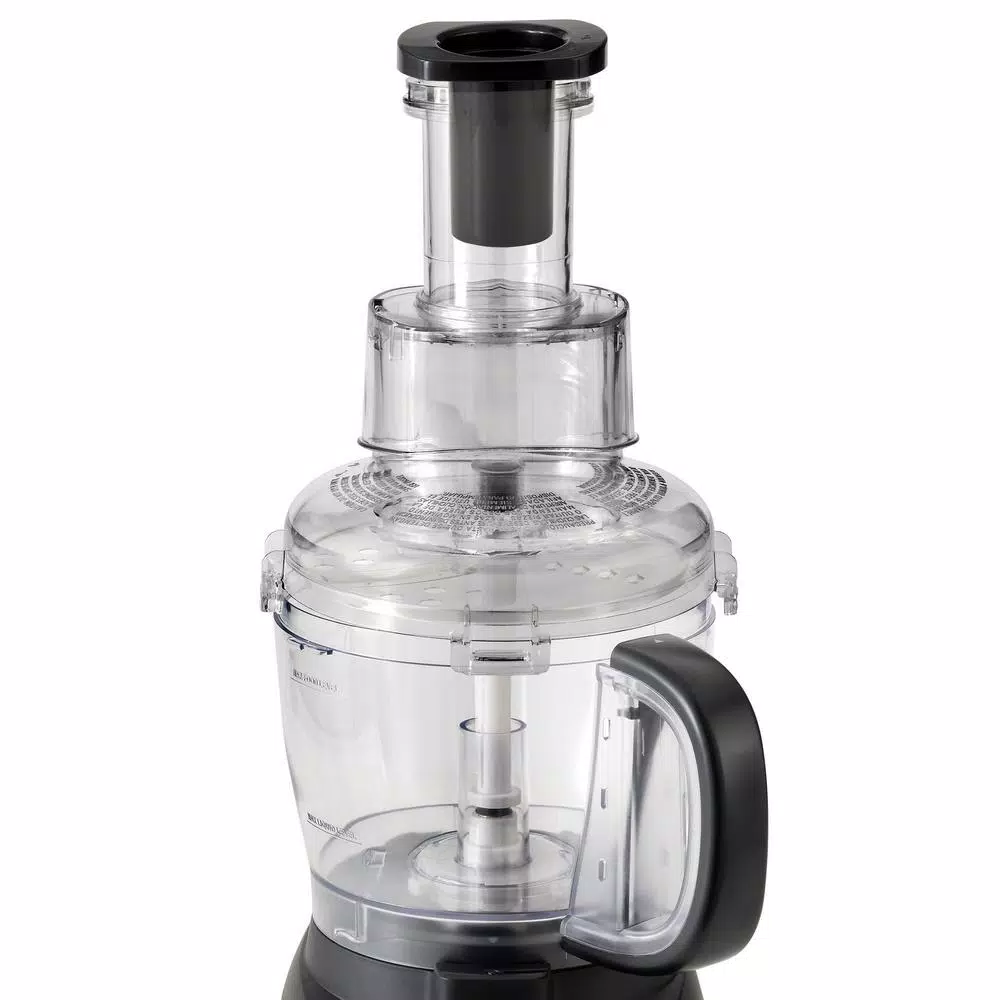 BLACK+DECKER Power Pro Wide-Mouth 10-Cup 2-Speed Food Processor, 500W, Black