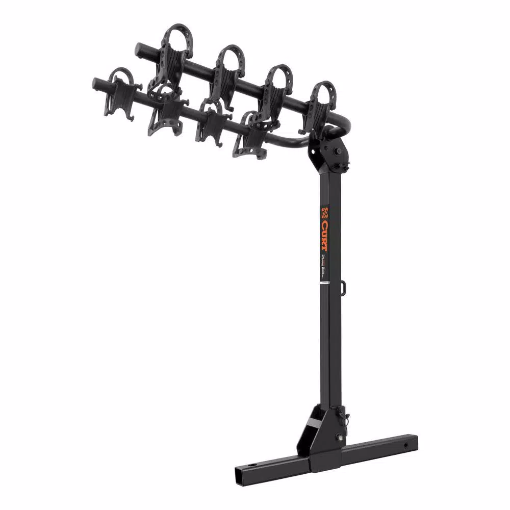CURT Towable Hitch-Mounted Bike Rack, 4-Bike Capacity, 2" Shank, 2,000 lbs. GTW