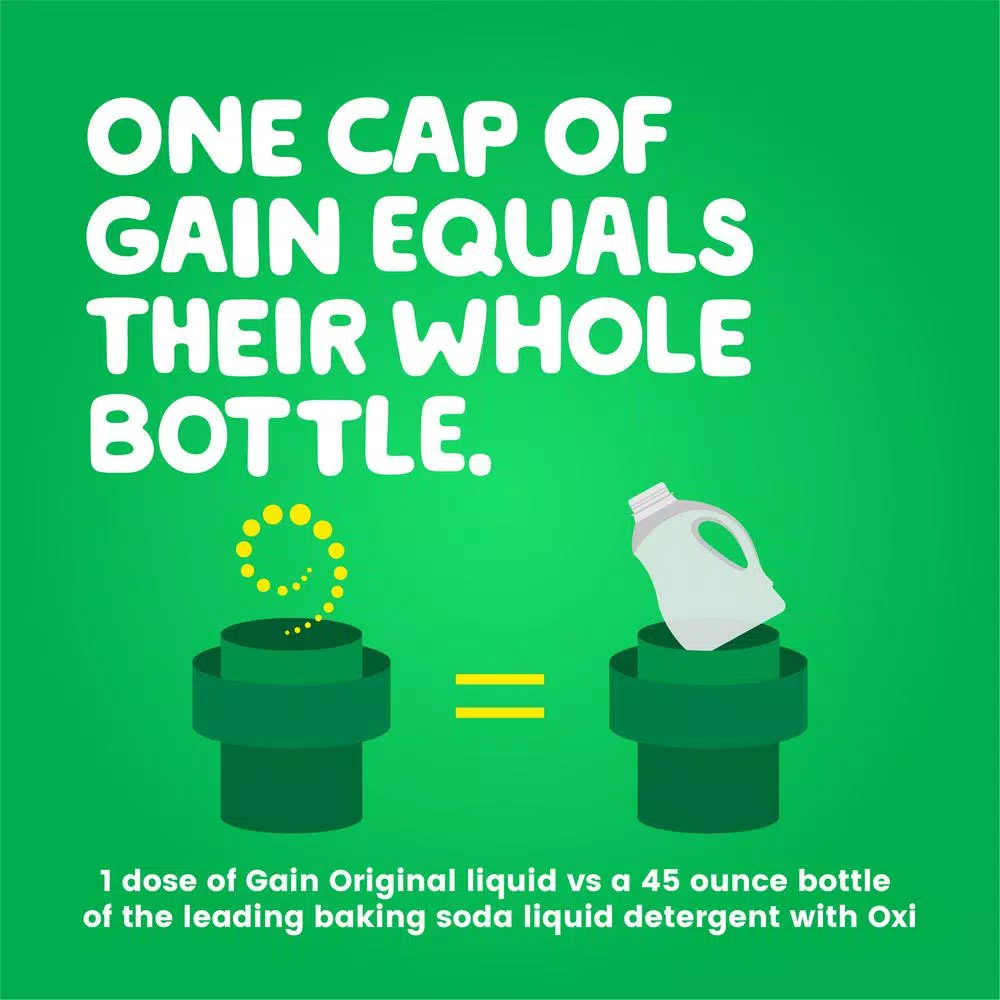 Gain Original Fresh Scent Liquid Laundry Detergent, HE Compatible, 150 oz (96 Loads)