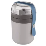 BergHOFF Leo Grey and Blue Dual Lunch Pot - 16 oz 2-Piece Food Storage Container Set thumbnail 1