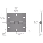 Everbilt 3.5 in. Galvanized Broad Utility Butt Hinge thumbnail 3
