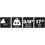 Homelite 17 in. 2.7 Amp Electric Hedge Trimmer with Dual-Action Steel Blades thumbnail 7