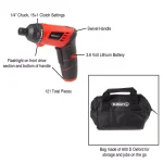 Stalwart 3.6V Lithium-Ion Cordless Electric Screwdriver Kit with 121-Piece Accessory Set thumbnail 3
