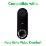 Wasserstein Adjustable Angle Wall Mount for Google Nest Hello Video Doorbell, White thumbnail 7