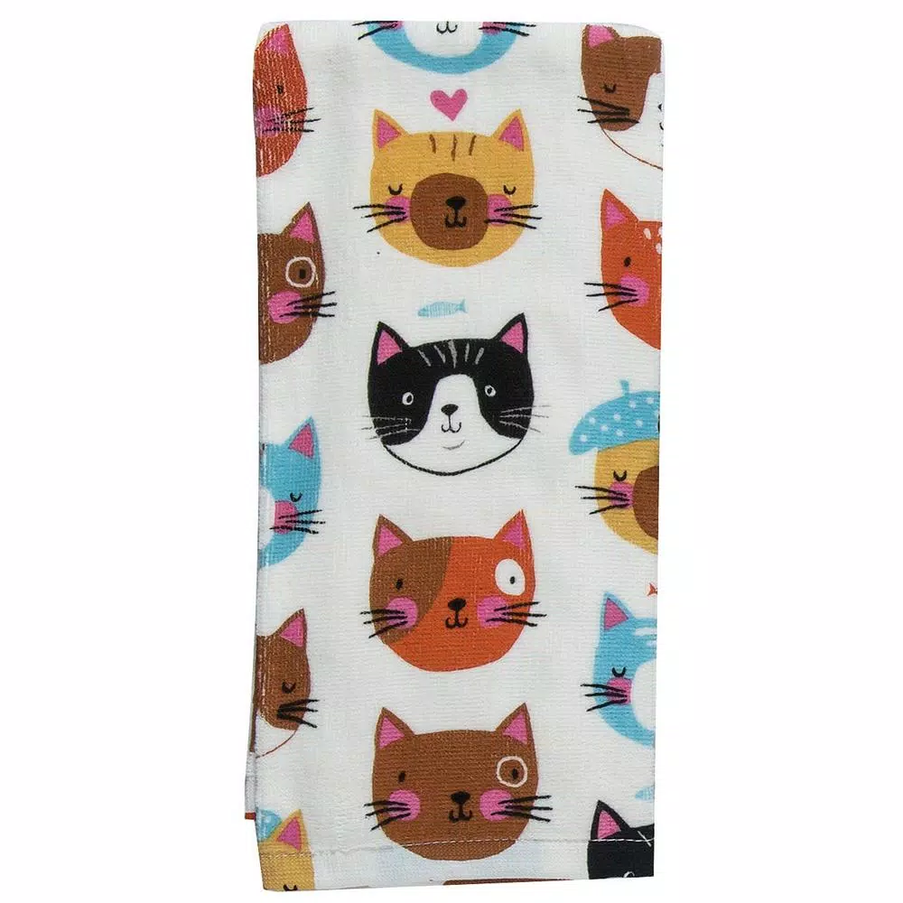 Kay Dee Crazy Cat Cotton Multi Kitchen Textile Set - 4 Piece Set