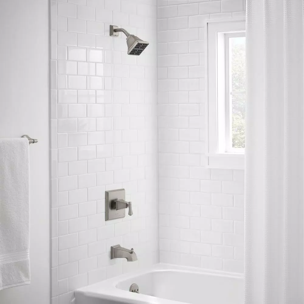 Glacier Bay Exhibit Single-Handle Tub and Shower Faucet, Brushed Nickel