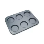 Fox Run Preferred Non-Stick Large Muffin Top Pan, 6-Cup Carbon Steel thumbnail 1