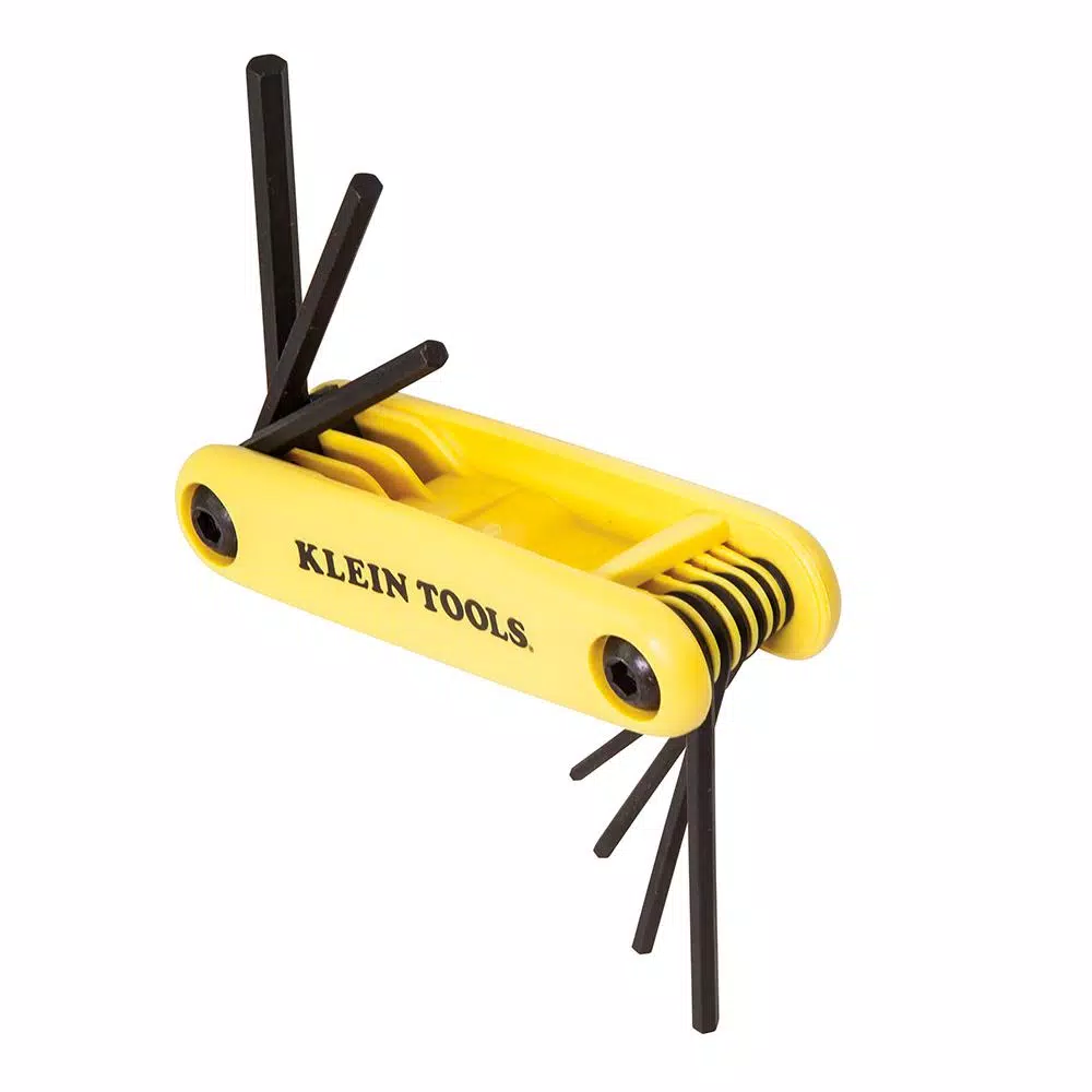 Klein Tools Grip-It Hex Key Set, 9-Piece SAE Folding Set