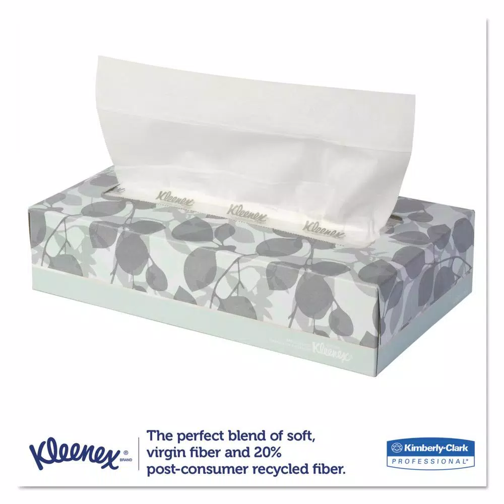 Kleenex Naturals Facial Tissue 2-Ply, 125 Sheets per Box, 48 Boxes per Carton