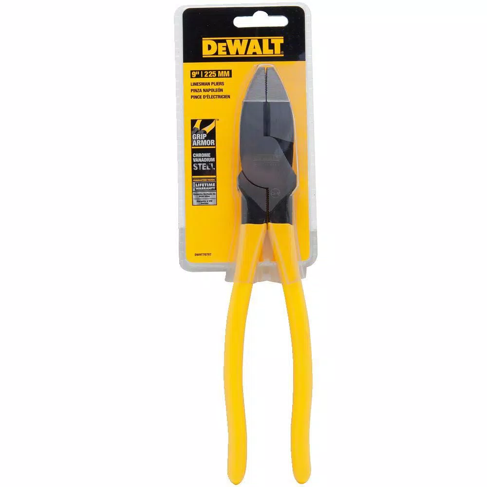 DEWALT 9 in. Linesman Pliers with GripArmor