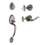 Copper Creek Colonial Handleset with Waverlie Lever Trim, Antique Nickel thumbnail 1