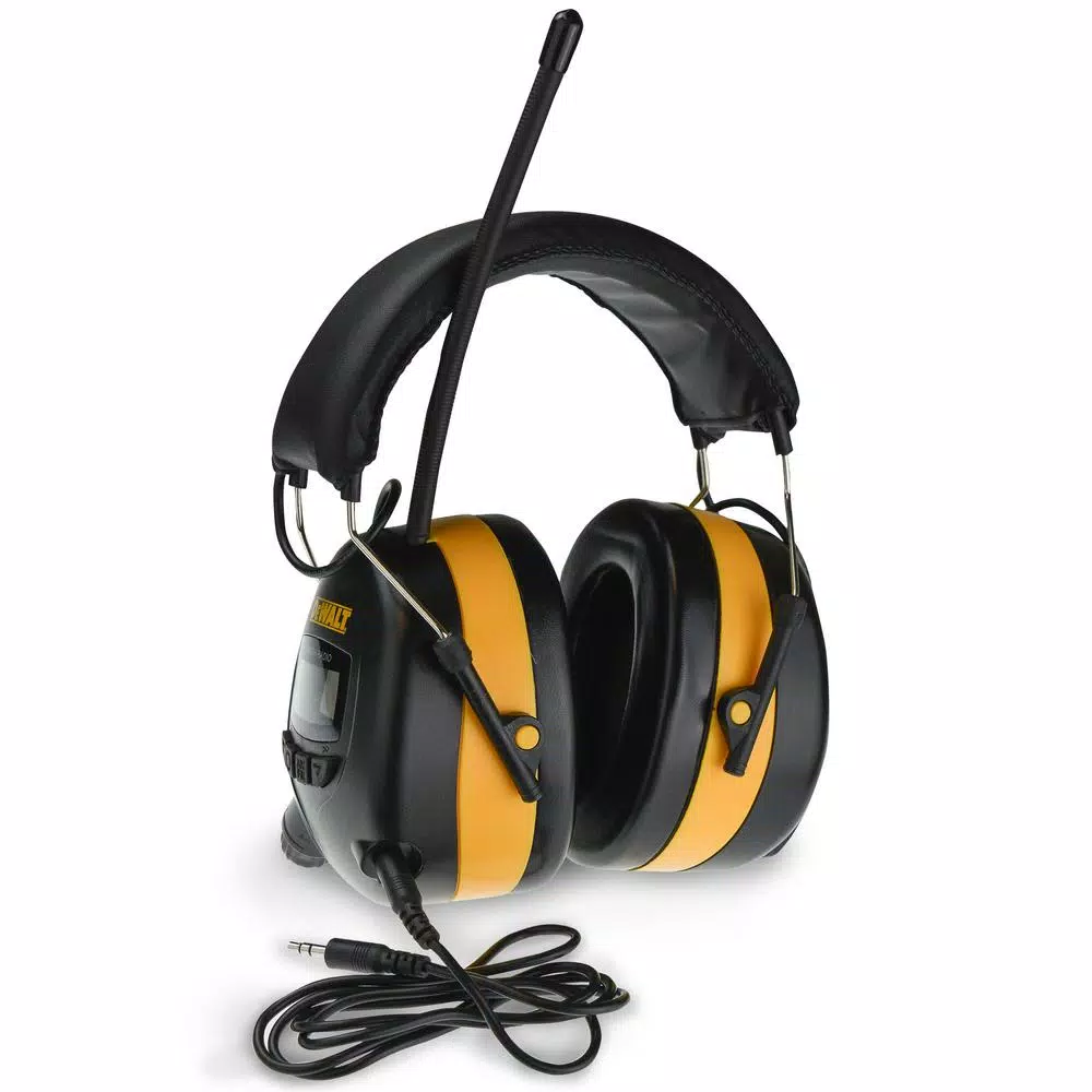 DEWALT AM/FM Digital Tuning Electronic Earmuffs with LCD Display