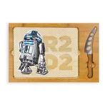 TOSCANA R2-D2 Icon Glass Top Serving Tray and Cheese Knife Set, Rubberwood & Bamboo thumbnail 1