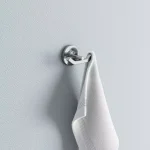 Fresca Alzato Double Robe Hook by Fresca - Heavy Duty Brass with Triple Chrome Finish thumbnail 2