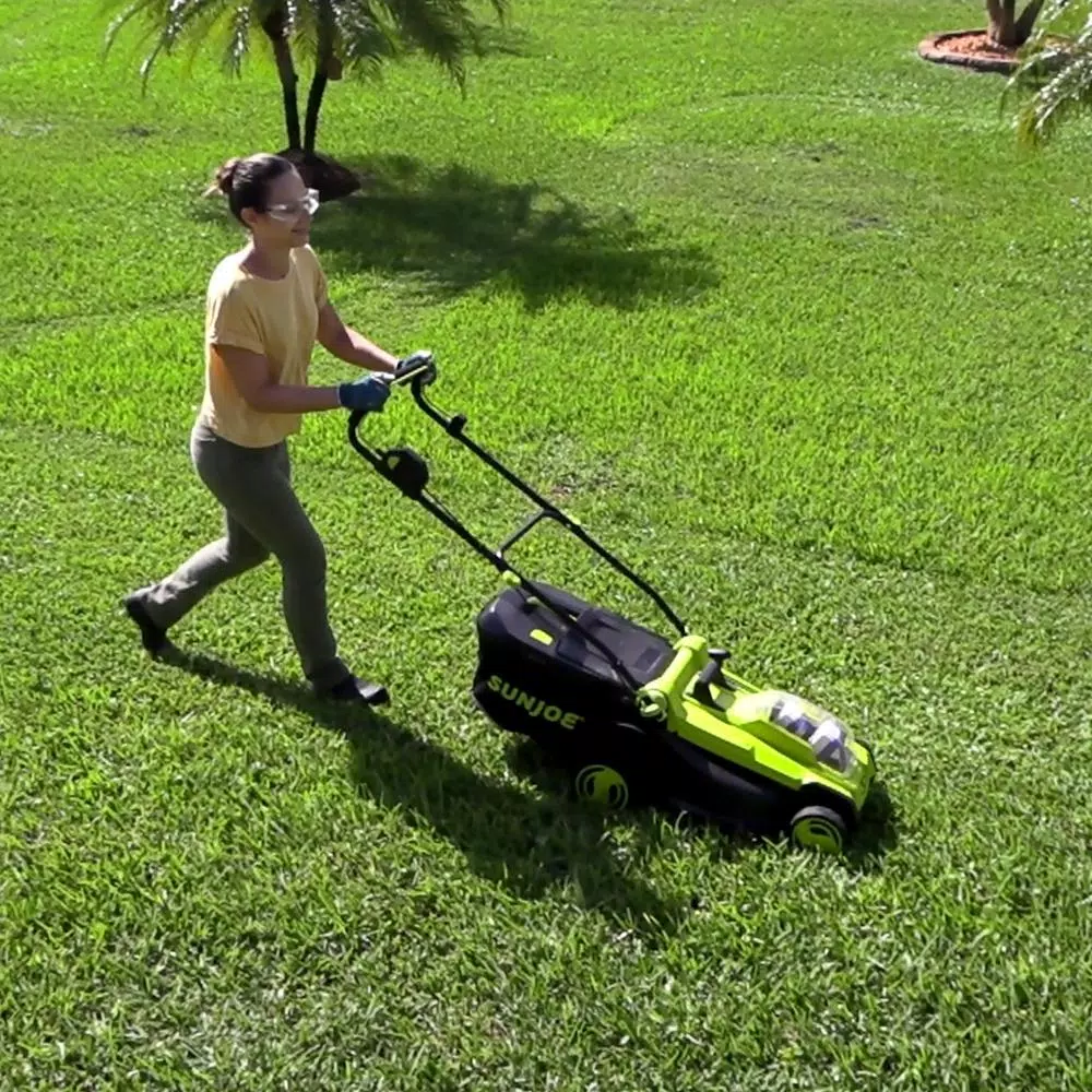 Sun Joe 17 in. 48V iON+ Cordless Electric Walk Behind Push Lawn Mower (Tool Only)