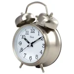 Equity by La Crosse Chrome Metal Twin Bell Analog Quartz Alarm Table Clock with Backlight thumbnail 3
