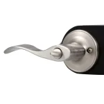 Design House Springdale Satin Nickel Keyed Entry Door Lever with 2-Way Adjustable Latch thumbnail 3