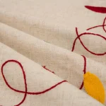 Glitzhome 48 in. LED Embroidered Linen Christmas Tree Skirt - Merry Christmas thumbnail 4