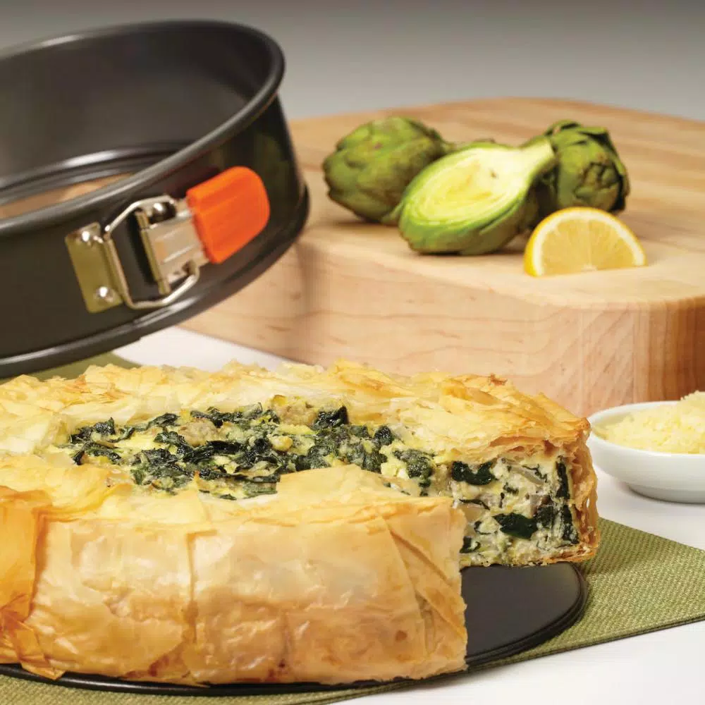 Rachael Ray Paula Deen 10 x 15 Inch Steel Cookie Pan with Nonstick Champagne Coating and Silicone Grips