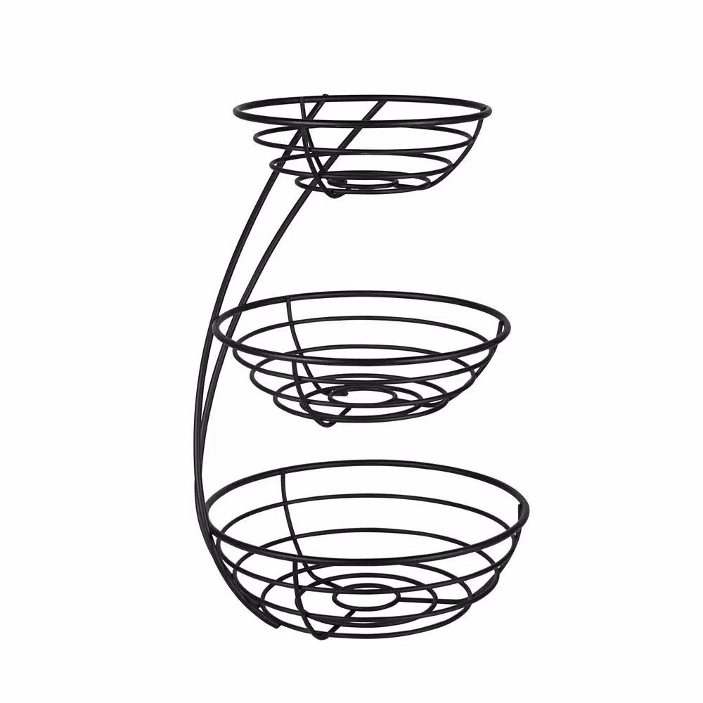 Spectrum Diversified Euro Arched 3-Tier Steel Fruit Basket & Countertop Organizer