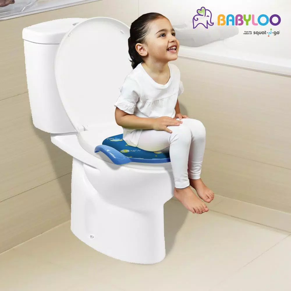 Babyloo Outer Space Design Children's Soft Toilet Seat with Handles and Splash Guard
