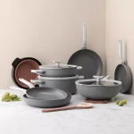 BergHOFF Leo 12.5 in. Aluminum Nonstick Wok with Glass Lid, Grey thumbnail 3